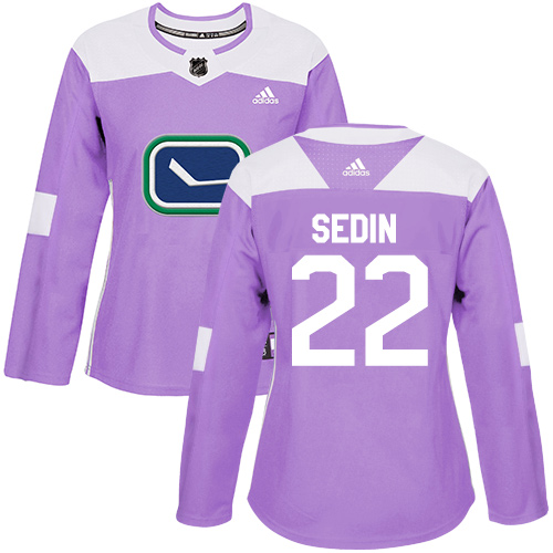 Adidas Canucks #22 Daniel Sedin Purple Authentic Fights Cancer Women's Stitched NHL Jersey Adidas Canucks #22 Daniel Sedin Purple Authentic Fights Cancer Women's Stitched NHL Jersey
