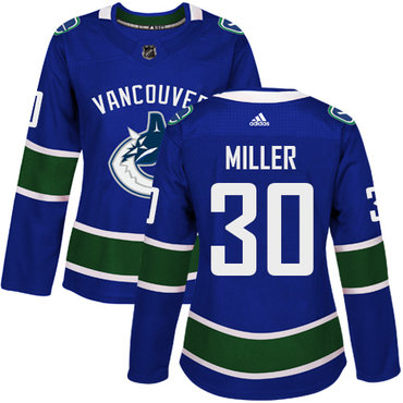Adidas Canucks #30 Ryan Miller Blue Home Authentic Women's Stitched NHL Jersey Adidas Canucks #30 Ryan Miller Blue Home Authentic Women's Stitched NHL Jersey