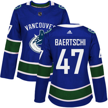 Adidas Canucks #47 Sven Baertschi Blue Home Authentic Women's Stitched NHL Jersey Adidas Canucks #47 Sven Baertschi Blue Home Authentic Women's Stitched NHL Jersey