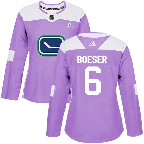 Adidas Canucks #6 Brock Boeser Purple Authentic Fights Cancer Women's Stitched NHL Jersey Adidas Canucks #6 Brock Boeser Purple Authentic Fights Cancer Women's Stitched NHL Jersey