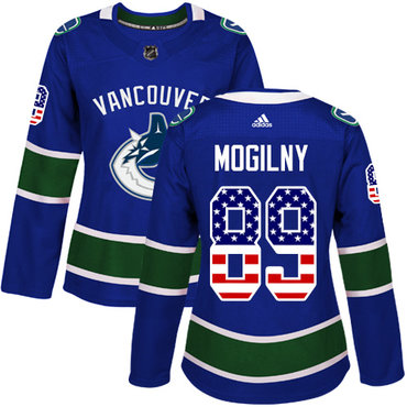 Adidas Canucks #89 Alexander Mogilny Blue Home Authentic USA Flag Women's Stitched NHL Jersey Adidas Canucks #89 Alexander Mogilny Blue Home Authentic USA Flag Women's Stitched NHL Jersey