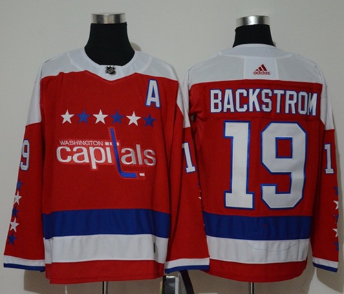 Adidas Capitals #19 Nicklas Backstrom Red Alternate Authentic Stitched NHL Jersey Adidas Capitals #19 Nicklas Backstrom Red Alternate Authentic Stitched NHL Jersey