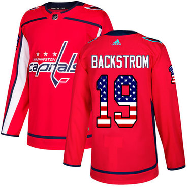 Adidas Capitals #19 Nicklas Backstrom Red Home Authentic USA Flag Stitched Youth NHL Jersey Adidas Capitals #19 Nicklas Backstrom Red Home Authentic USA Flag Stitched Youth NHL Jersey