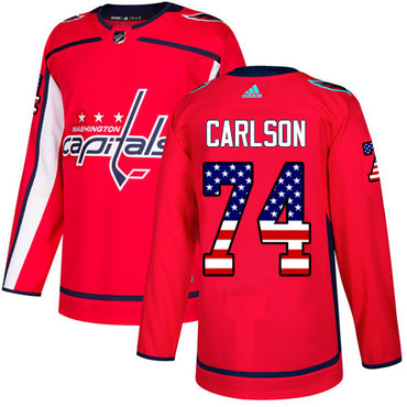 Adidas Capitals #74 John Carlson Red Home Authentic USA Flag Stitched Youth NHL Jersey Adidas Capitals #74 John Carlson Red Home Authentic USA Flag Stitched Youth NHL Jersey