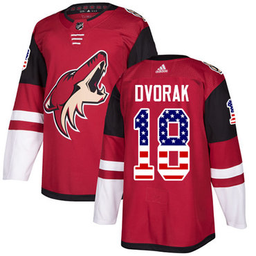Adidas Coyotes #18 Christian Dvorak Maroon Home Authentic USA Flag Stitched NHL Jersey Adidas Coyotes #18 Christian Dvorak Maroon Home Authentic USA Flag Stitched NHL Jersey
