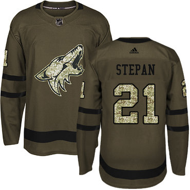 Adidas Coyotes #21 Derek Stepan Green Salute to Service Stitched Youth NHL Jersey Adidas Coyotes #21 Derek Stepan Green Salute to Service Stitched Youth NHL Jersey