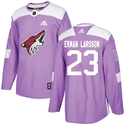 Adidas Coyotes #23 Oliver Ekman-Larsson Purple Authentic Fights Cancer Stitched Youth NHL Jersey Adidas Coyotes #23 Oliver Ekman-Larsson Purple Authentic Fights Cancer Stitched Youth NHL Jersey