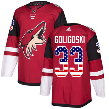 Adidas Coyotes #33 Alex Goligoski Maroon Home Authentic USA Flag Stitched NHL Jersey Adidas Coyotes #33 Alex Goligoski Maroon Home Authentic USA Flag Stitched NHL Jersey