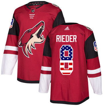 Adidas Coyotes #8 Tobias Rieder Maroon Home Authentic USA Flag Stitched NHL Jersey Adidas Coyotes #8 Tobias Rieder Maroon Home Authentic USA Flag Stitched NHL Jersey