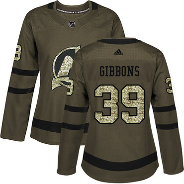 Adidas Devils #39 Brian Gibbons Green Salute to Service Women's Stitched NHL Jersey Adidas Devils #39 Brian Gibbons Green Salute to Service Women's Stitched NHL Jersey