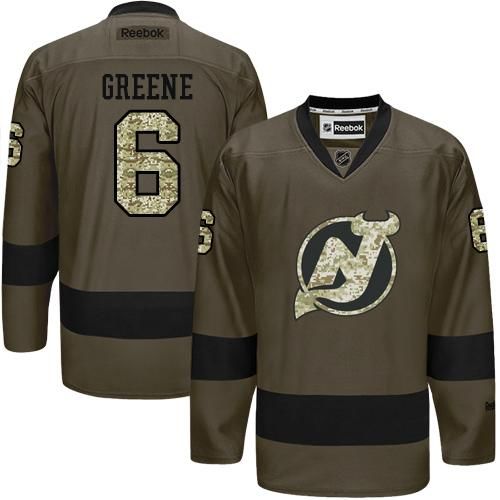 Adidas Devils #6 Andy Greene Green Salute to Service Stitched NHL Jersey