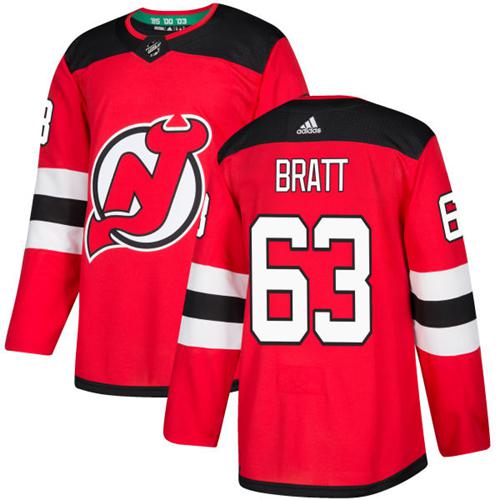 Adidas Devils #63 Jesper Bratt Red Home Authentic Stitched Youth NHL Jersey Adidas Devils #63 Jesper Bratt Red Home Authentic Stitched Youth NHL Jersey
