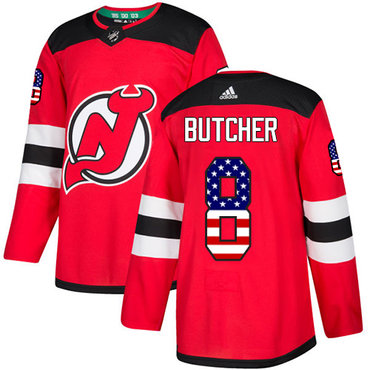 Adidas Devils #8 Will Butcher Red Home Authentic USA Flag Stitched Youth NHL Jersey Adidas Devils #8 Will Butcher Red Home Authentic USA Flag Stitched Youth NHL Jersey