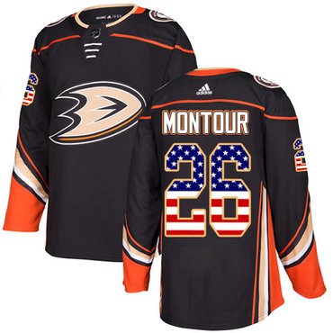 Adidas Ducks #26 Brandon Montour Black Home Authentic USA Flag Youth Stitched NHL Jersey Adidas Ducks #26 Brandon Montour Black Home Authentic USA Flag Youth Stitched NHL Jersey