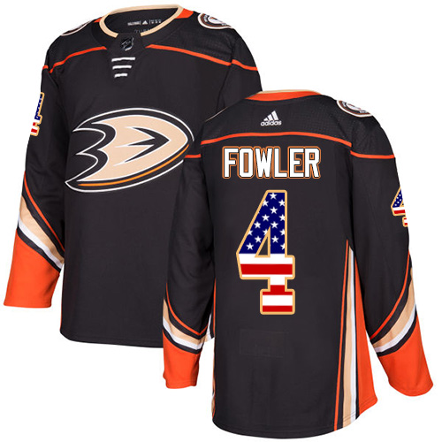 Adidas Ducks #4 Cam Fowler Black Home Authentic USA Flag Youth Stitched NHL Jersey Adidas Ducks #4 Cam Fowler Black Home Authentic USA Flag Youth Stitched NHL Jersey