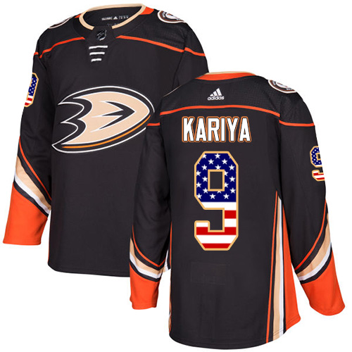 Adidas Ducks #9 Paul Kariya Black Home Authentic USA Flag Youth Stitched NHL Jersey Adidas Ducks #9 Paul Kariya Black Home Authentic USA Flag Youth Stitched NHL Jersey