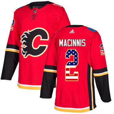 Adidas Flames #2 Al MacInnis Red Home Authentic USA Flag Stitched NHL Jersey Adidas Flames #2 Al MacInnis Red Home Authentic USA Flag Stitched NHL Jersey