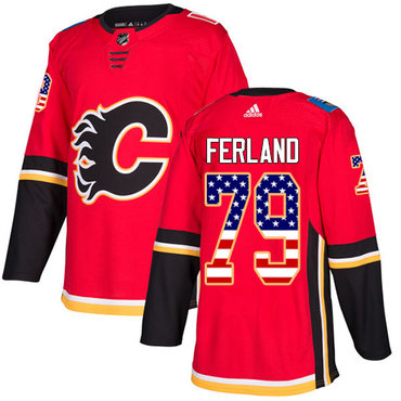 Adidas Flames #79 Michael Ferland Red Home Authentic USA Flag Stitched NHL Jersey Adidas Flames #79 Michael Ferland Red Home Authentic USA Flag Stitched NHL Jersey