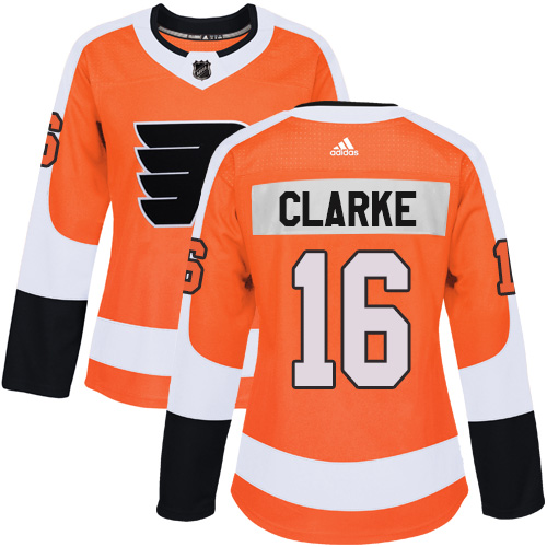 Adidas Flyers #16 Bobby Clarke Orange Home Authentic Women's Stitched NHL Jersey Adidas Flyers #16 Bobby Clarke Orange Home Authentic Women's Stitched NHL Jersey