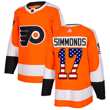 Adidas Flyers #17 Wayne Simmonds Orange Home Authentic USA Flag Stitched Youth NHL Jersey Adidas Flyers #17 Wayne Simmonds Orange Home Authentic USA Flag Stitched Youth NHL Jersey