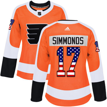 Adidas Flyers #17 Wayne Simmonds Orange Home Authentic USA Flag Women's Stitched NHL Jersey Adidas Flyers #17 Wayne Simmonds Orange Home Authentic USA Flag Women's Stitched NHL Jersey