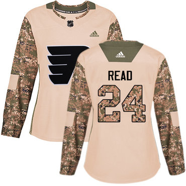 Adidas Flyers #24 Matt Read Camo Authentic 2017 Veterans Day Women's Stitched NHL Jersey