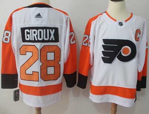 Adidas Flyers #28 Claude Giroux White Road Authentic Stitched NHL Jersey Adidas Flyers #28 Claude Giroux White Road Authentic Stitched NHL Jersey