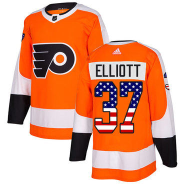 Adidas Flyers #37 Brian Elliott Orange Home Authentic USA Flag Stitched Youth NHL Jersey Adidas Flyers #37 Brian Elliott Orange Home Authentic USA Flag Stitched Youth NHL Jersey