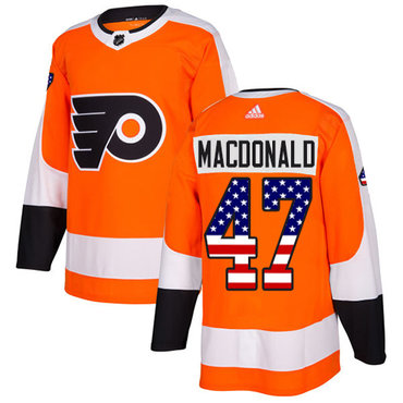 Adidas Flyers #47 Andrew MacDonald Orange Home Authentic USA Flag Stitched Youth NHL Jersey Adidas Flyers #47 Andrew MacDonald Orange Home Authentic USA Flag Stitched Youth NHL Jersey