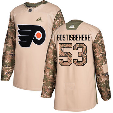 Adidas Flyers #53 Shayne Gostisbehere Camo Authentic 2017 Veterans Day Stitched NHL Jersey Adidas Flyers #53 Shayne Gostisbehere Camo Authentic 2017 Veterans Day Stitched NHL Jersey