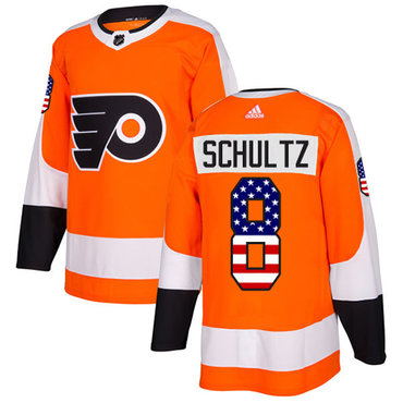 Adidas Flyers #8 Dave Schultz Orange Home Authentic USA Flag Stitched Youth NHL Jersey Adidas Flyers #8 Dave Schultz Orange Home Authentic USA Flag Stitched Youth NHL Jersey