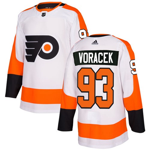 Adidas Flyers #93 Jakub Voracek White Road Authentic Stitched NHL Jersey Adidas Flyers #93 Jakub Voracek White Road Authentic Stitched NHL Jersey