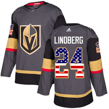 Adidas Golden Knights #24 Oscar Lindberg Grey Home Authentic USA Flag Stitched Youth NHL Jersey Adidas Golden Knights #24 Oscar Lindberg Grey Home Authentic USA Flag Stitched Youth NHL Jersey