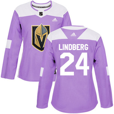 Adidas Golden Knights #24 Oscar Lindberg Purple Authentic Fights Cancer Women's Stitched NHL Jersey Adidas Golden Knights #24 Oscar Lindberg Purple Authentic Fights Cancer Women's Stitched NHL Jersey