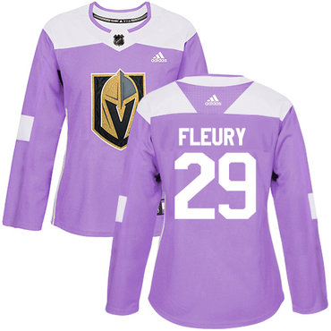 Adidas Golden Knights #29 Marc-Andre Fleury Purple Authentic Fights Cancer Women's Stitched NHL Jersey Adidas Golden Knights #29 Marc-Andre Fleury Purple Authentic Fights Cancer Women's Stitched NHL Jersey