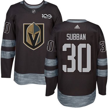 Adidas Golden Knights #30 Malcolm Subban Black 1917-2017 100th Anniversary Stitched NHL Jersey