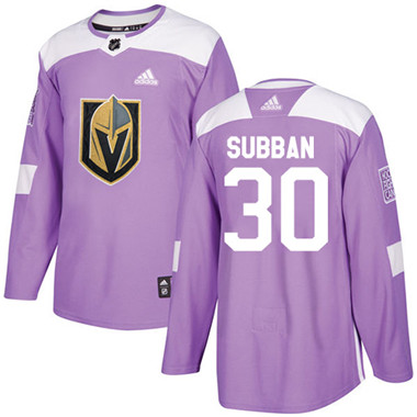 Adidas Golden Knights #30 Malcolm Subban Purple Authentic Fights Cancer Stitched NHL Jersey