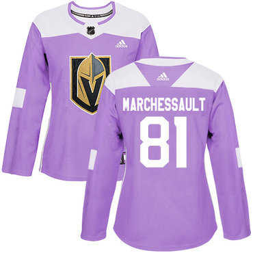 Adidas Golden Knights #81 Jonathan Marchessault Purple Authentic Fights Cancer Women's Stitched NHL Jersey Adidas Golden Knights #81 Jonathan Marchessault Purple Authentic Fights Cancer Women's Stitched NHL Jersey