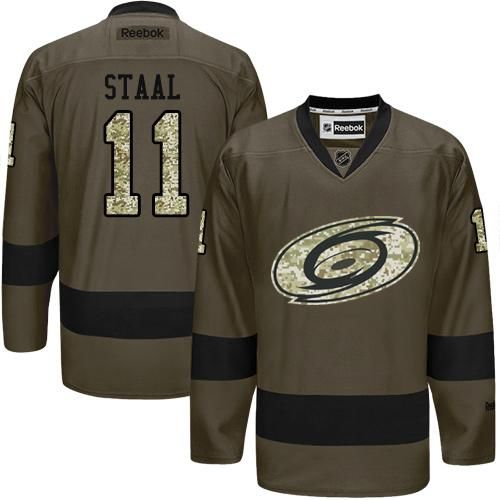 Adidas Hurricanes #11 Jordan Staal Green Salute to Service Stitched NHL Jersey