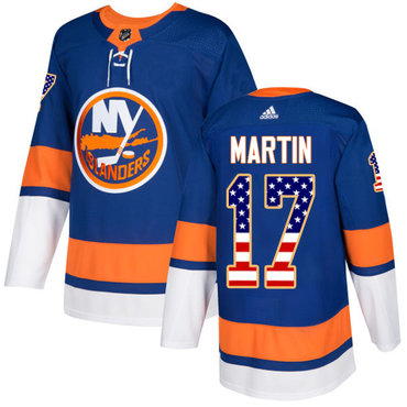 Adidas Islanders #17 Matt Martin Royal Blue Home Authentic USA Flag Stitched NHL Jersey Adidas Islanders #17 Matt Martin Royal Blue Home Authentic USA Flag Stitched NHL Jersey