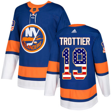 Adidas Islanders #19 Bryan Trottier Royal Blue Home Authentic USA Flag Stitched NHL Jersey Adidas Islanders #19 Bryan Trottier Royal Blue Home Authentic USA Flag Stitched NHL Jersey
