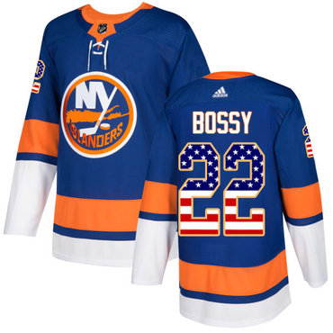 Adidas Islanders #22 Mike Bossy Royal Blue Home Authentic USA Flag Stitched NHL Jersey Adidas Islanders #22 Mike Bossy Royal Blue Home Authentic USA Flag Stitched NHL Jersey