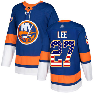 Adidas Islanders #27 Anders Lee Royal Blue Home Authentic USA Flag Stitched Youth NHL Jersey Adidas Islanders #27 Anders Lee Royal Blue Home Authentic USA Flag Stitched Youth NHL Jersey
