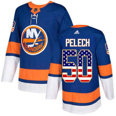 Adidas Islanders #50 Adam Pelech Royal Blue Home Authentic USA Flag Stitched NHL Jersey Adidas Islanders #50 Adam Pelech Royal Blue Home Authentic USA Flag Stitched NHL Jersey