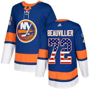Adidas Islanders #72 Anthony Beauvillier Royal Blue Home Authentic USA Flag Stitched NHL Jersey Adidas Islanders #72 Anthony Beauvillier Royal Blue Home Authentic USA Flag Stitched NHL Jersey