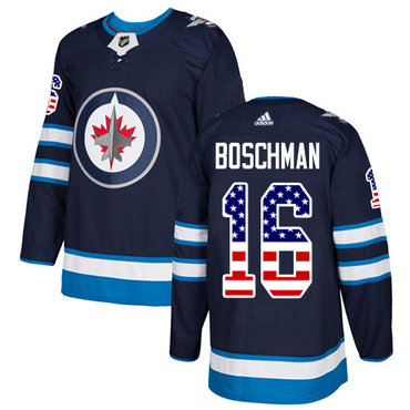 Adidas Jets #16 Laurie Boschman Navy Blue Home Authentic USA Flag Stitched NHL Jersey Adidas Jets #16 Laurie Boschman Navy Blue Home Authentic USA Flag Stitched NHL Jersey