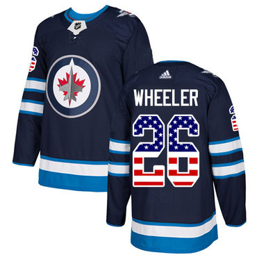 Adidas Jets #26 Blake Wheeler Navy Blue Home Authentic USA Flag Stitched Youth NHL Jersey Adidas Jets #26 Blake Wheeler Navy Blue Home Authentic USA Flag Stitched Youth NHL Jersey