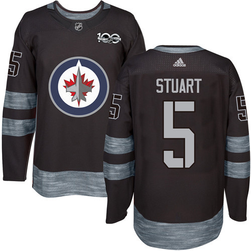 Adidas Jets #5 Mark Stuart Black 1917-2017 100th Anniversary Stitched NHL Jersey Adidas Jets #5 Mark Stuart Black 1917-2017 100th Anniversary Stitched NHL Jersey