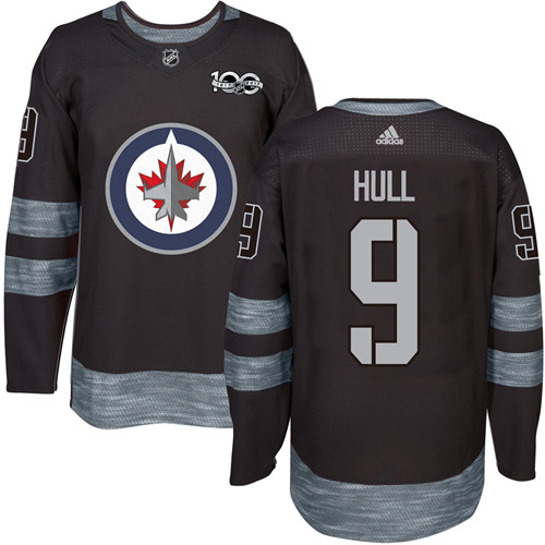 Adidas Jets #9 Bobby Hull Black 1917-2017 100th Anniversary Stitched NHL Jersey Adidas Jets #9 Bobby Hull Black 1917-2017 100th Anniversary Stitched NHL Jersey