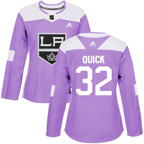 Adidas Kings #32 Jonathan Quick Purple Authentic Fights Cancer Women's Stitched NHL Jersey Adidas Kings #32 Jonathan Quick Purple Authentic Fights Cancer Women's Stitched NHL Jersey